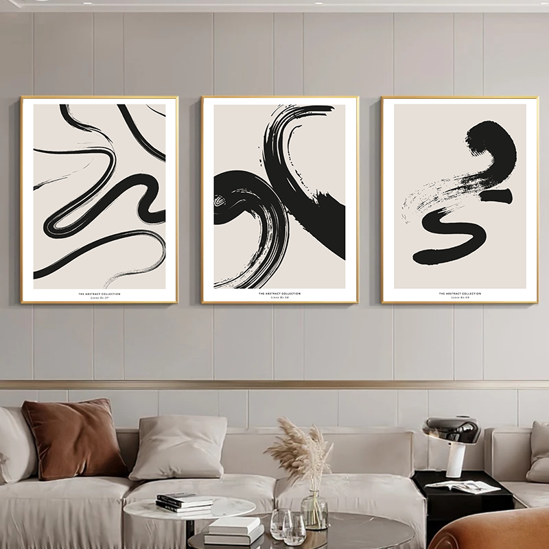 لوحة فنية تجريدية بخطوط رسم بس - مراجعة Photography Design وسعره